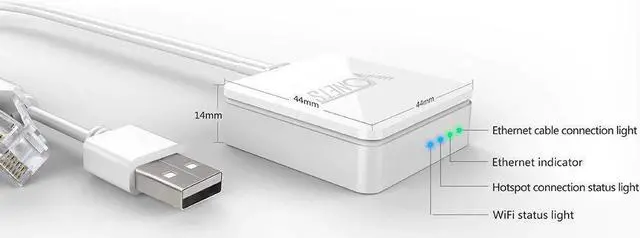Alt view image 4 of 5 - mini wireless router wifi repeater ap signal amplifier wireless / wired network mutual