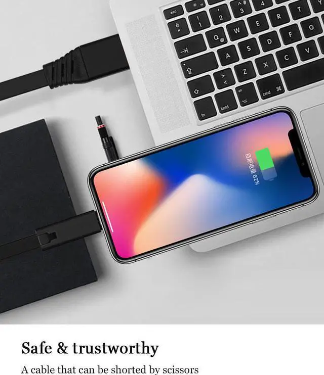 Alt view image 5 of 5 - Phone Charging Cable for iPhone Cutting Quiy Repair Charging Line fast USB Charging for Android Type C Mole phone