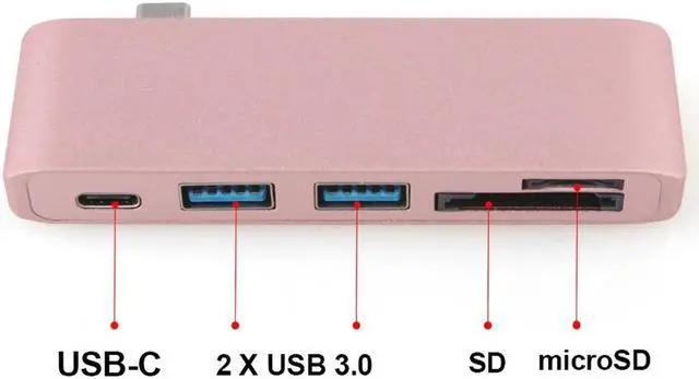 Alt view image 5 of 5 - C Hub To TF  Reader Slot Hub 3.0 PD Thunderbolt 3  C Hub Adapter for MacBook New Pro Air 12 13 15 16 2020 2019 A2141