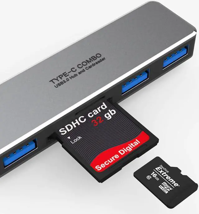 Alt view image 4 of 5 - USB C Hub to 4K Adapter with USB-C PD TF SD USB 3.0 3.5mm Jack Port USB Type C Dock for iPad Pro Macbook Pro/Air