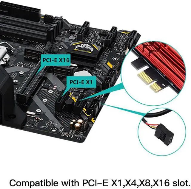 Alt view image 5 of 5 - 3000Mbps Wifi 6 Dual Band Desktop PCIe WiFi Adapter  AX200 Wi-fi Card 802.11ax 2.4G/5Ghz Bluetooth 5.0 PCI Express Wireless
