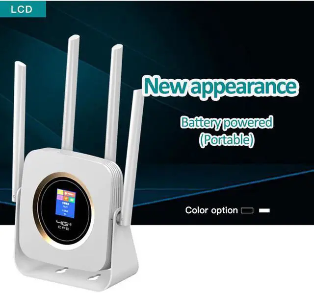 Alt view image 5 of 5 - 4G LTE Router With Built-in 3000mAh Battery High speed Mobile Wifi Hotspot 300Mbps Easy to Use For Travel or Drive