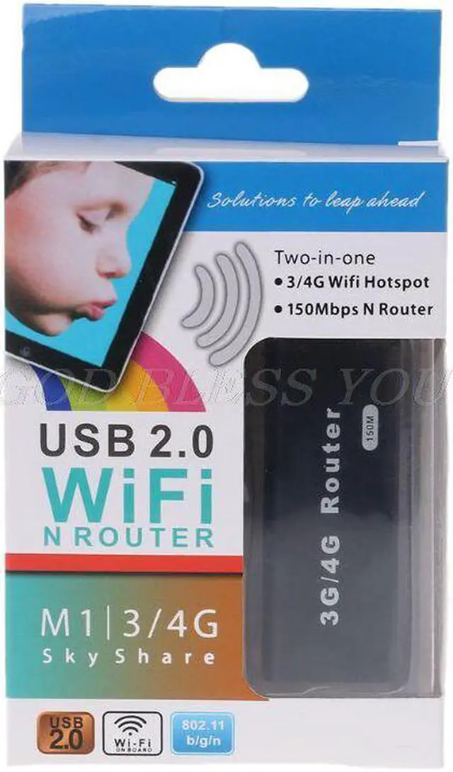 Alt view image 5 of 5 - 2020 New Mini Portable 3G/4G WiFi Wlan Hotspot AP Client 150Mbps USB Wireless Router Drop Shipping