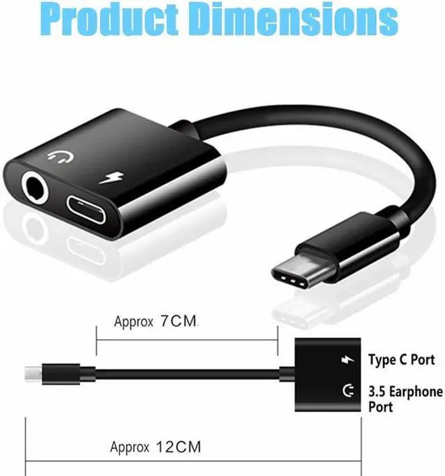 Alt view image 4 of 5 - Type C To 3.5mm Earphone Jack Adapter For   9  Aux Audio Cable Headphone Charger Charging -C Converter