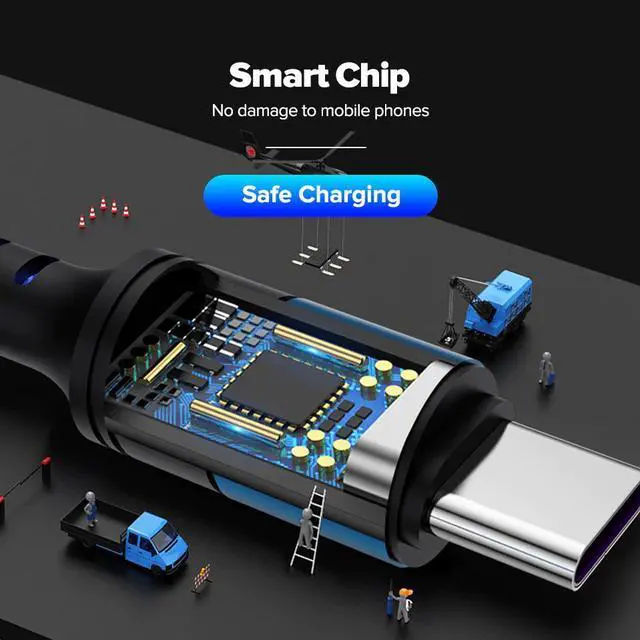 Alt view image 4 of 5 - Cable USB Type C 5A Supercharge for  Mate 20 P30 P20 Pro Fast Charging Phone Cord for  20 10 8 V10 USBC Cabo