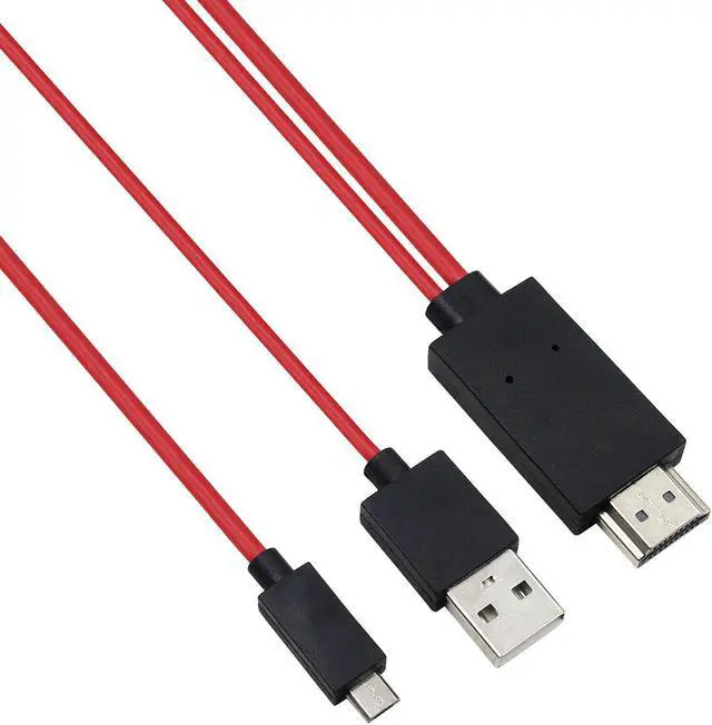 Alt view image 2 of 2 - USB to HDMI Media HDTV MHL Adapter Cable for  Galaxy A3 A5 A7