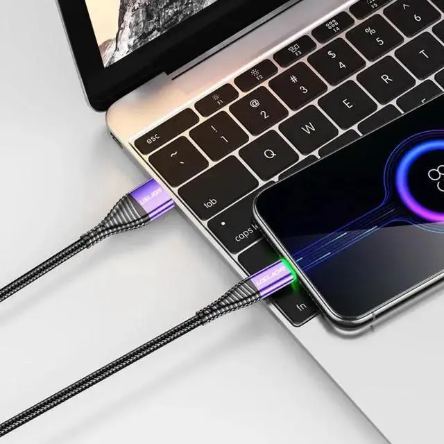 Alt view image 2 of 5 - USB cable 3A Fast Charging Cable Type C Cable for  S10 S9 Note 10  Mi 9 8 Redmi K20 Pro  7  Cable