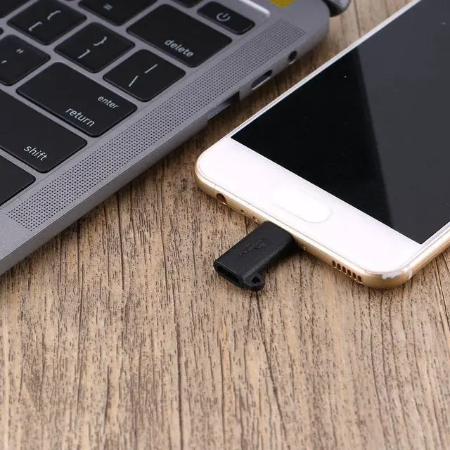Alt view image 2 of 5 - USB Female To Type C/Lightning Male Cable Adapter Charge USB C Converter Portable  USB Female To Type C Adapter