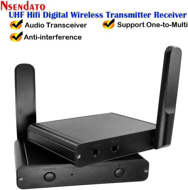 Main image of UHF Hifi Digital Music Sound Wireless Audio Transmitter Receiver Adapter 3.5mm RCA Audio Cable For PC Phone iPad Ipod Amplifier