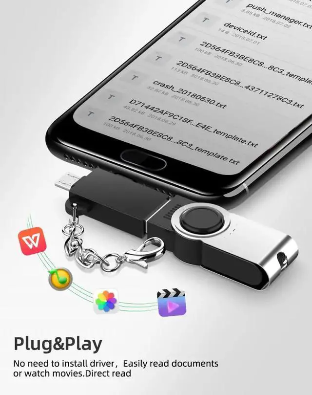 Alt view image 3 of 5 - 1PC 2 In1 Type-C Micro Converter 3.0 USB OTG Adapter Work For Tablet Hard Disk Drive Flash Disk For