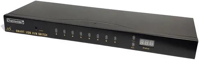 Alt view image 4 of 5 - UK1601R 16 ports USB KVM switcher with auto scanning 4 USB 2.0 VGA HDDB remote control switch with KVM cable 16pcs