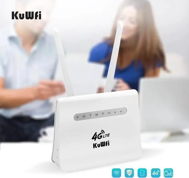 Alt view image 2 of 5 - 4G SIM card Router CPE support Lanport 300Mbps 4G LTECPE Mobile WiFi Wireless Router work with 32 WiFi User Travel Router
