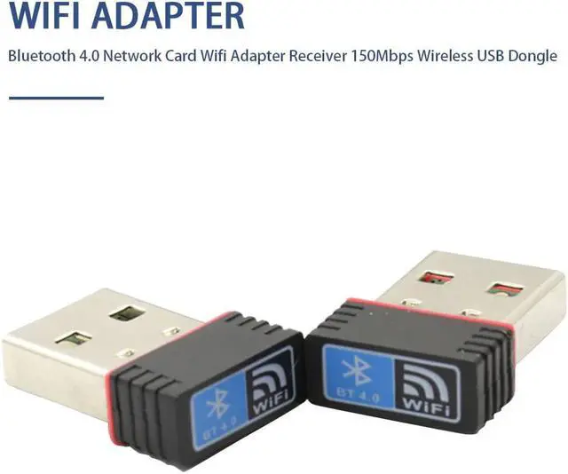 Alt view image 5 of 5 - 150Mbps Dual Mode Accessories Wireless USB Mini Network Card Bluetooth 4.0 PC Laptop Portable Home Dongle Receiver Wifi Adapter