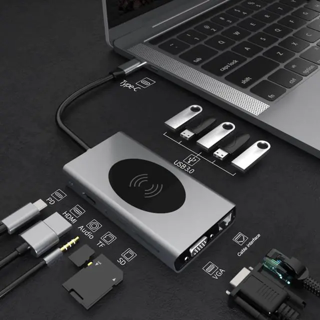 Main image of 3.0 Type-C Hub To HDMI Adapter 4K Thunderbolt 5  C Hub with TF  Reader Slot PD for MacBook Pro/Air 2020