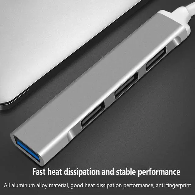 Alt view image 3 of 5 - 4 Port For MacBooK Pro 13 15 aluminum alloy usb 3.0 hub 3* usb 2.0 expander splitter docking station otg adapter plug and play