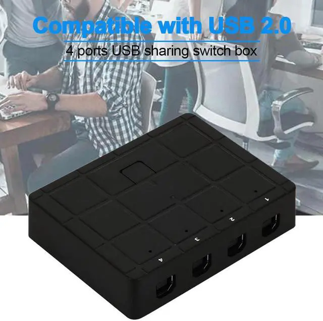 Alt view image 5 of 5 - 4 Ports USB2.0 Sharing Switch Scanner Keyboard Adapter Monitor KVM Box Portable Selector Hub Plug And Play For PC Printer