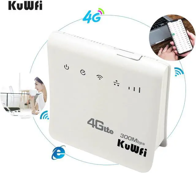 Alt view image 4 of 5 - 300Mbps Wifi Router 4G LTE CPE Wireless Mobile Router With LAN Port SIM Card Solt