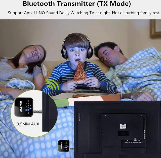 Alt view image 4 of 5 - 5.0 Receiver and Transmitter Aptx HD LL Handsfree Call 3.5 AUX RCA Wireless Audio Adapter For Car TV Speaker Headphone