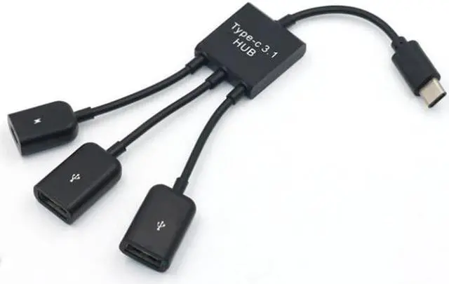 Alt view image 5 of 5 - 3in1 Type-C3 In 1 Micro USB OTG Cable  Transfer Micro USB Male To Female Adapter Game Mouse Keyboard Adapter Cable for Samsu