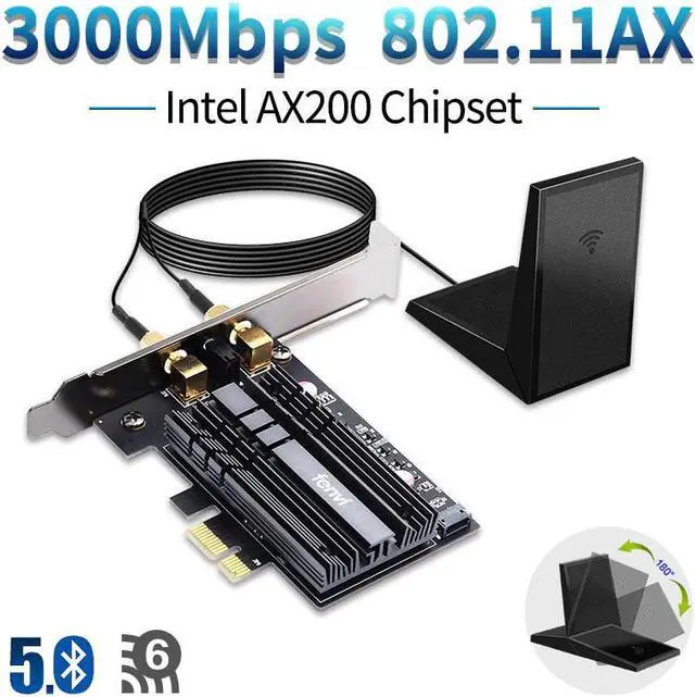 Main image of Dual Band 3000Mbps Wireless WiFi Network Card Adapter With Wi-Fi 6 AX200NGW 2.4Gbps 802.11 ac/ax BT 5.0 For Desktop Win 10
