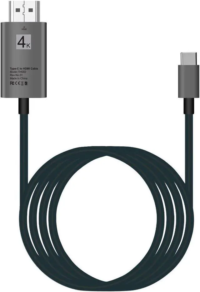 Alt view image 2 of 5 - 4K USB-C Type C Phone Adapter HDMI Video Connecting Cable for MacBook Lumia 950XL  Note8 Note9 S10 S9 S8 to TV Projector