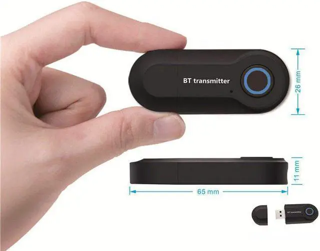 Alt view image 2 of 5 - Bluetooth 4.0 Transmitter Audio RCA to 3.5mm AUX USB Adapter HUB for Mobile Phone PC TV Headphones Car Music