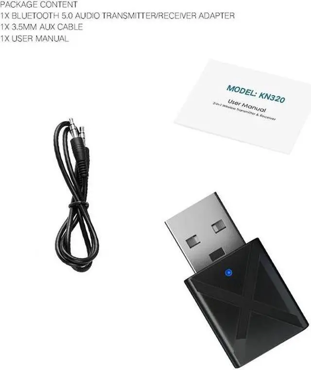Alt view image 5 of 5 - Hot Car Bluetooth Transmitter Receiver V5.0 3.5mm AUX Stereo Wireless Bluetooth Adapter Bluetooth Transmitter For TV