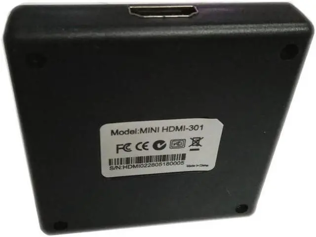 Alt view image 2 of 5 - 3 Port HDMI Splitter Switcher 1x3 Mini HDMI Port 3 Input 1 Output KVM Switches for HDTV 1080P Video DV HDTV 1080P HDMI