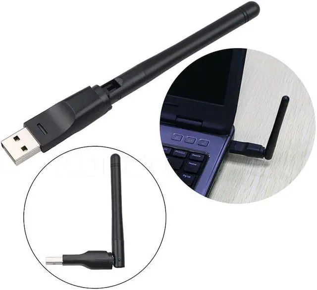 Alt view image 2 of 5 - 7601 USB 2.0 WiFi Wireless Network Card 150M 802.11 b/g/n LAN Adapter with rotatable Antenna for Laptop PC Mini Wi-fi Dongle