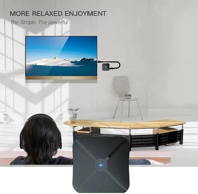 Alt view image 3 of 5 - 5.0 4.2 Receiver Transmitter 2 IN 1 Audio Music Stereo Wireless Adapter With RCA 3.5MM AUX Jack For Car Home TV MP3 PC