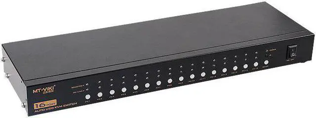 Alt view image 2 of 5 - 16 Port kvm switch Auto kvm switch Keyboard Mouse Switcher full 1080P IR Remote control include cables MT-2116HL