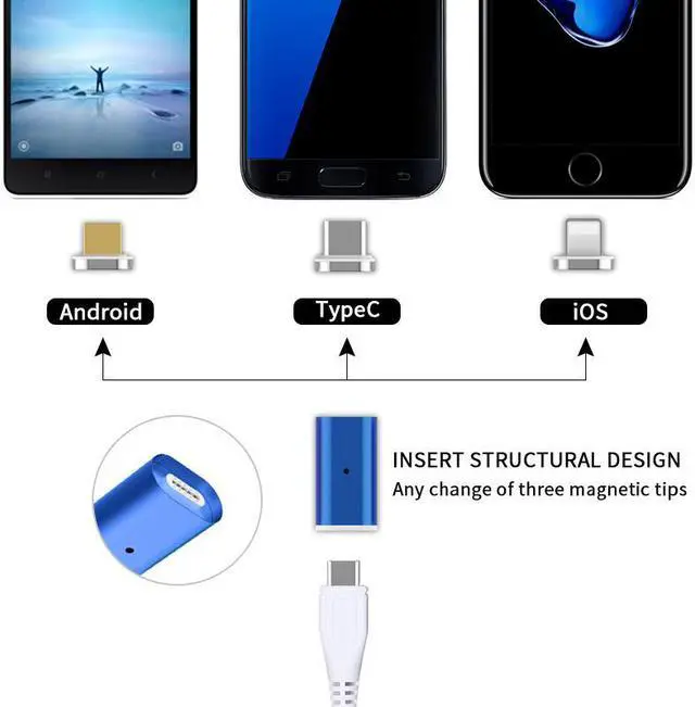 Alt view image 4 of 5 - Type C Adapter Magnetic Charger USB Connector for  iPhone   Phone Charger Cable Converter