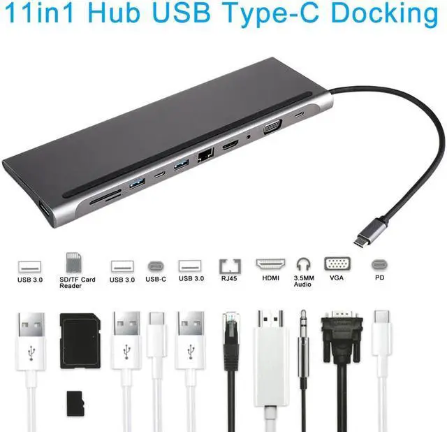 Main image of 11 in1 USB HUB C HUB to Multi USB 3.0 Adapter Dock USB-C Type C 3.1 Splitter 3 Port USB C HUB for MacBook Pro Accessories