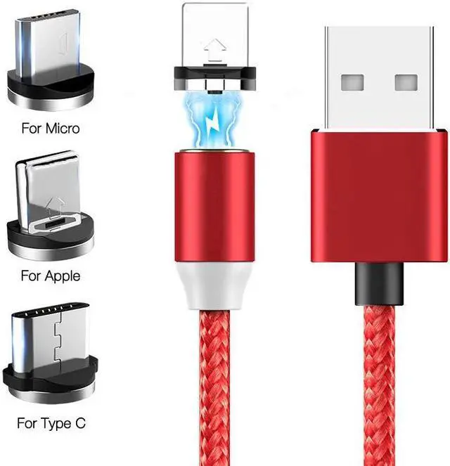 Alt view image 2 of 5 - Magnetic Cable Micro USB Type C Cable For iPhone 11    Fast Charging Magnetic Charger USB C Cables 1M