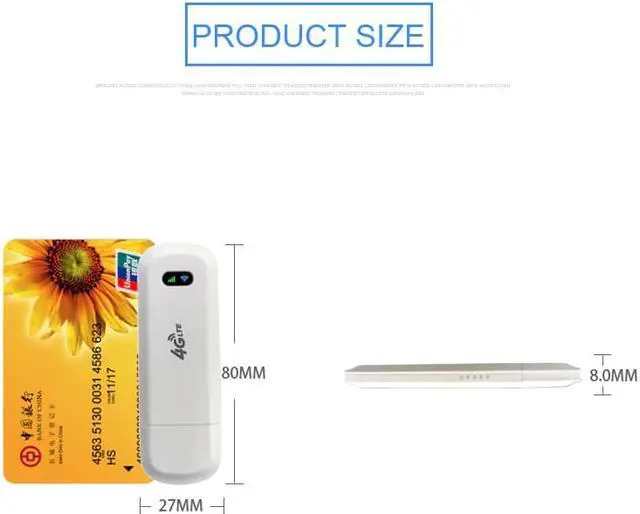 Alt view image 3 of 5 - 3G/4G WiFi Router 4G dongle Mobile Portable Wireless LTE USB modem dongle nano SIM Card Slot pocket hotspot