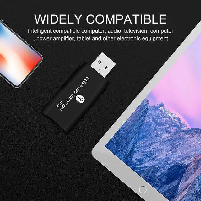 Alt view image 5 of 5 - Bluetooth Receiver Transmitter 2 IN 1 Car Bluetooth Wireless Stereo Audio Adapter Usb Aux 3.5mm For Speaker TV Headphone