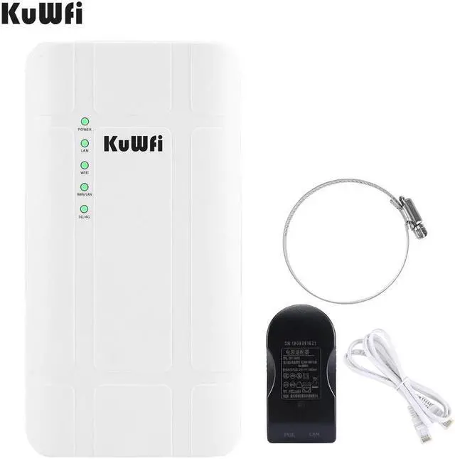 Alt view image 5 of 5 - 300Mbps Waterproof Outdoor 4G LTE CPE Router with POE adapter CAT4 3G/4G SIM Card WiFi Router for IP Camera/Outside WiFi