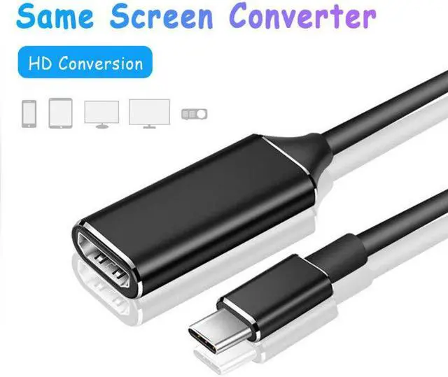 Alt view image 3 of 5 - Delivery!! Type-C To HD TV Cable Adapter USB 3.1 4K Converter For PC Laptop Tablet 4K Resolution For All Type-C PCs