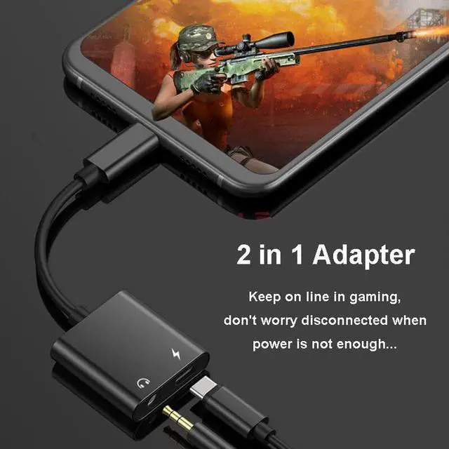Alt view image 2 of 5 - C Aux Audio Cable Adapter USB C to 3.5mm Headphone Jack PD Fast Charger Adapter For Google Pixel 2 Essential