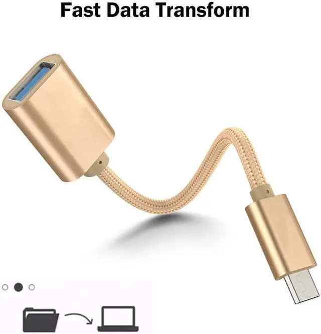 Alt view image 3 of 5 - to Type-C OTG Adapter Cable for  Galaxy A40 A50 A60 A70 A80 A50S A70S A31 A41 A51 A71 M30 M40 M31  C OTG Converter