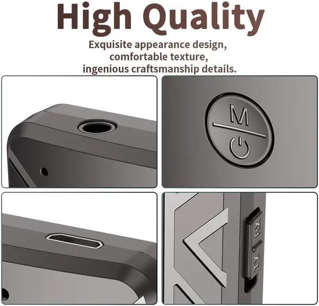Alt view image 4 of 5 - 4-IN-1 Bluetooth 5.0 Audio Transmitter Receiver Multipoint Connect 3.5mm AUX RCA Jack Wireless Adapter With MIC For TV PC