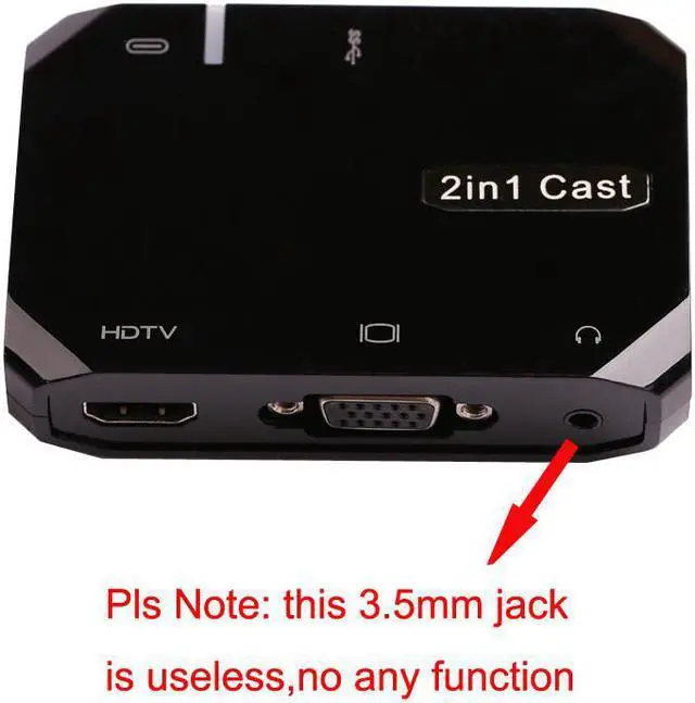 Alt view image 3 of 5 - Wifi USB  Cable 2in1 VGA HDMI Adapter Display Airplay Phone to TV HDTV For iPhone XR   P30 iOS Android