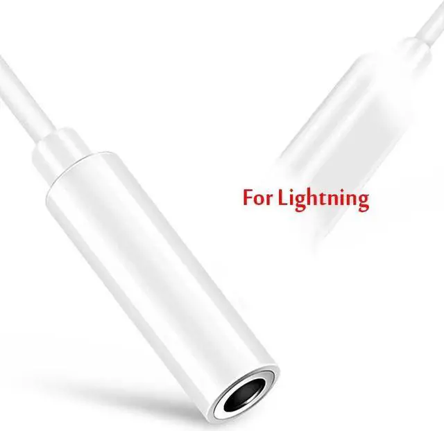 Alt view image 3 of 5 - For Lighting to 3.5mm Headphone Adapter Audio Aux Cable Adapter For iPhone 11 X XS Max For Lighting Jack Splitter Aux IOS 13
