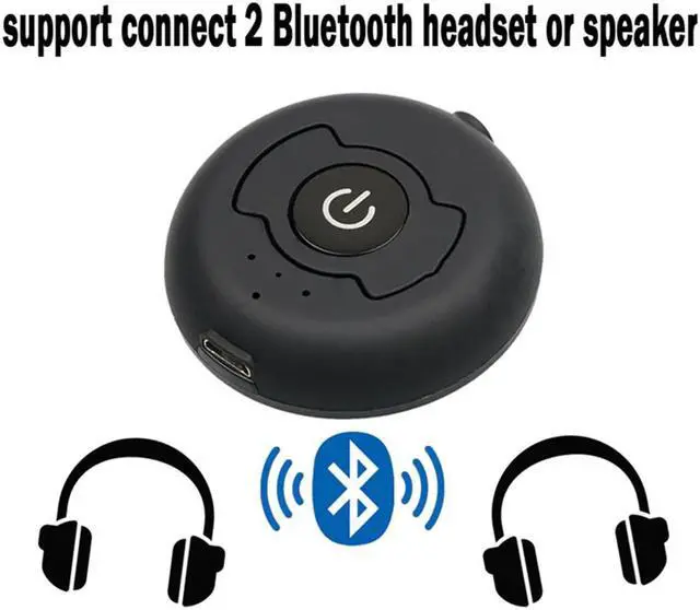 Main image of Connection Portable Bluetooth 5.0 RCA Aux 3.5mm Stereo Audio TV Transmitter Wireless Music Adapter For Two Headphones