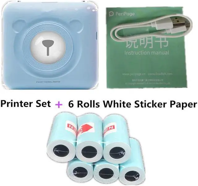 Alt view image 3 of 5 - A6 Mini Peripage Pocket Thermal Photo Printer Mobile Bluetooth Portable Label Ticket Receipt POS Printer Adhesive Paper Wireless