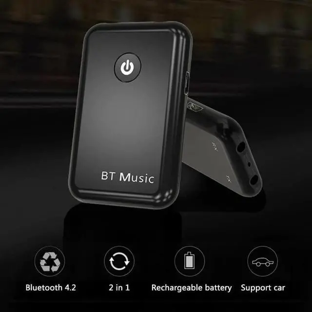 Alt view image 2 of 5 - 2 in 1 Transmitter Receiver Wireless Bluetooth 4.2 3.5mm AUX Adapter for TV CD Player MP3 to Bluetooth Speaker Headset