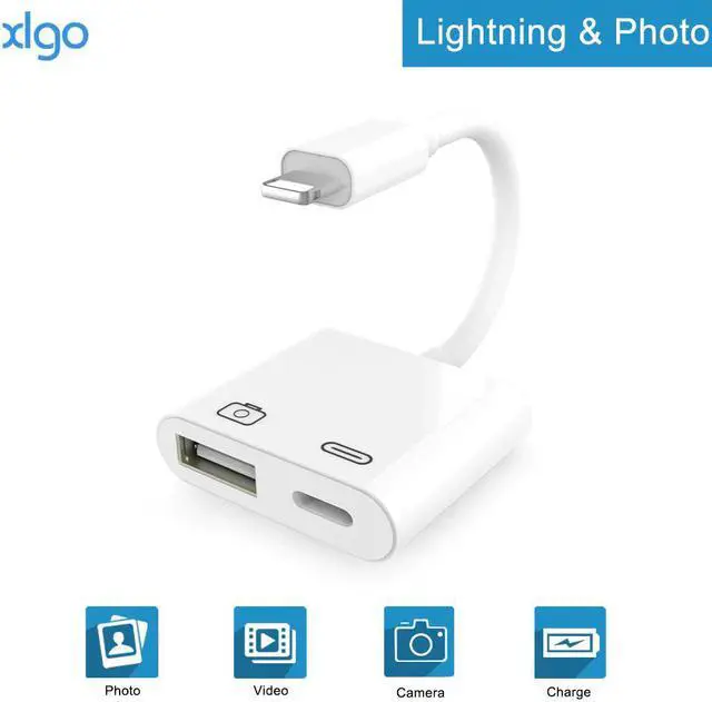 Main image of 2 in 1 OTG Adapter for Lightning to USB 3 Camera Adapter OTG cable  converter for iPhone iPad iPod keyboard iOS 13 connector