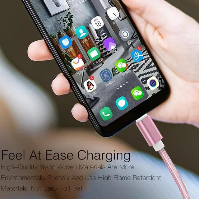 Alt view image 2 of 5 - C Usb Cable Tipo C charger 2.4A Fast Charging Cord USB For  P30 Pro P20 Lite For  Galaxy A70 50 S10 Note 10 S9