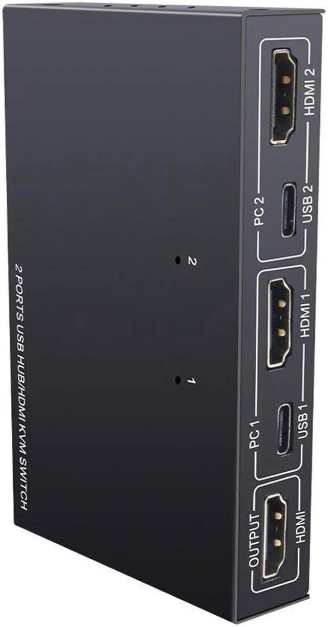 Alt view image 4 of 7 - KVM Switch Button Switcher USB Port With Cable Computer Accessory For Monitor Keyboard Mouse 101*65*20MM EM88