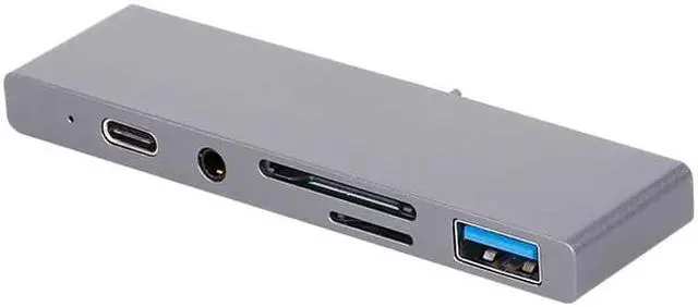 Alt view image 4 of 5 - to USB 3.0 SD/Micro 6 in1 USB-C HUB SD 3.5mm Jack HD Laptop PC Adapter Converter Suitable for iPad Pro2018/2020